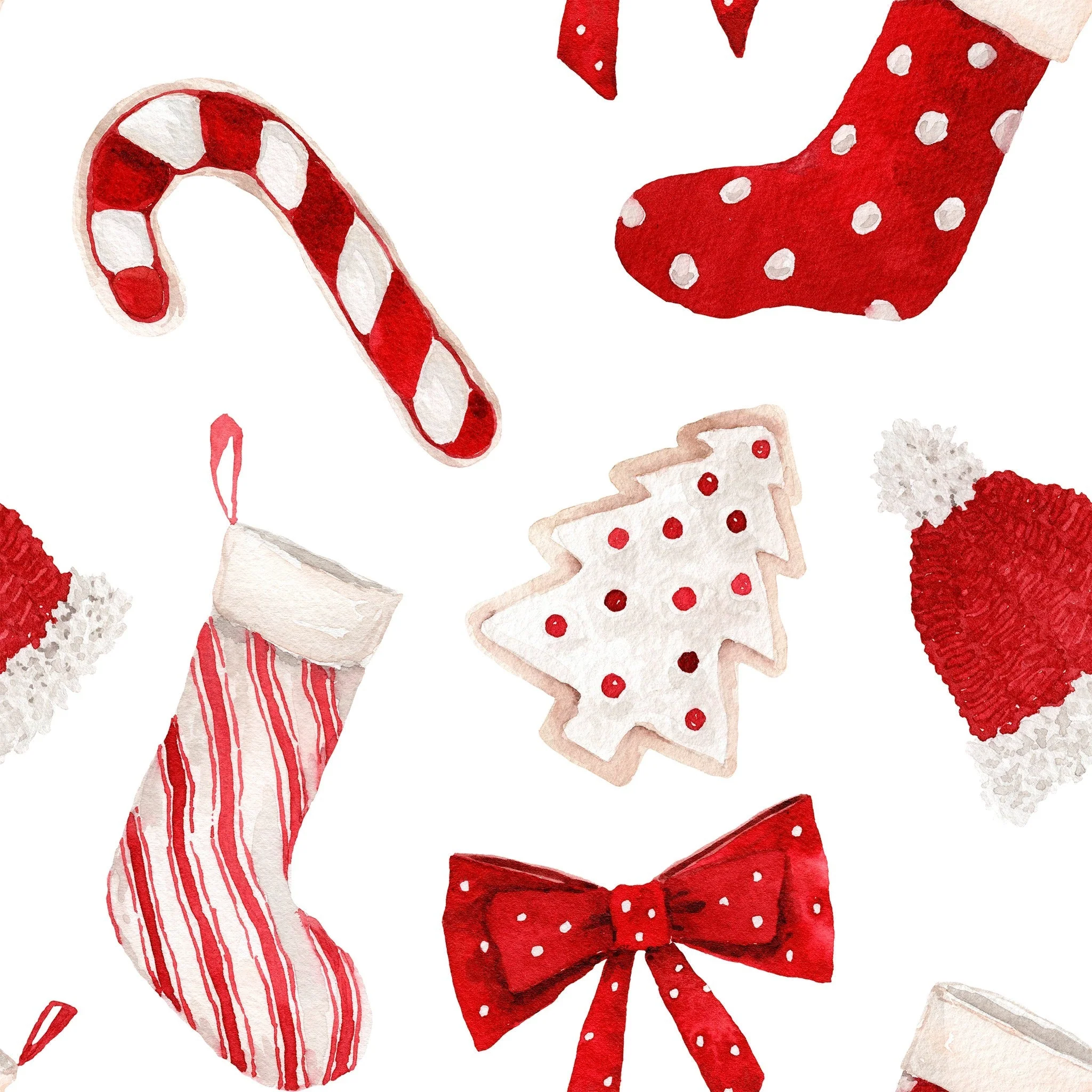 Christmas Cookies and Candy (4 Furoshiki Gift Wraps) - Image 3